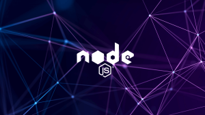 グラフィックラインの上に重ねられたNode.jsのロゴ