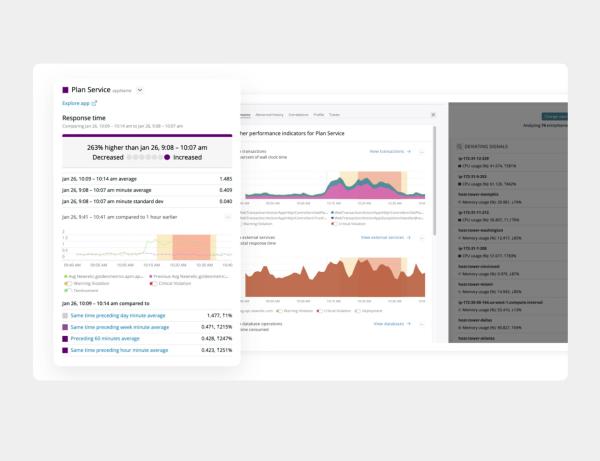 Captura de tela do produto da New Relic